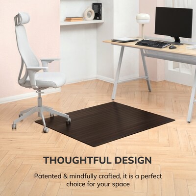 Anji Mountain Standard Bamboo Carpet & Hard Floor Chair Mat, 42" x 48", Java (AMB24080)