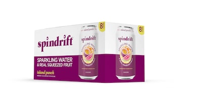 Spindrift Island Punch Flavored Sparkling Seltzer Water, 12 oz., 24 Cans/Carton (SDR14247)