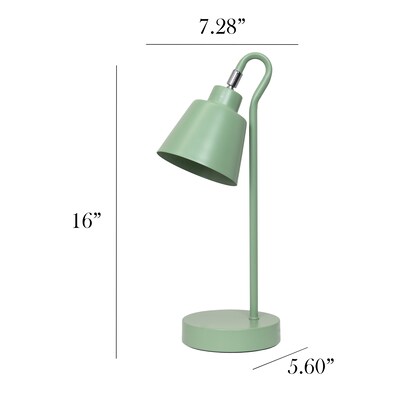 Simple Designs Sleek Essentials LED Desk Lamp, 16", Sage Green (LD1079-SGE)