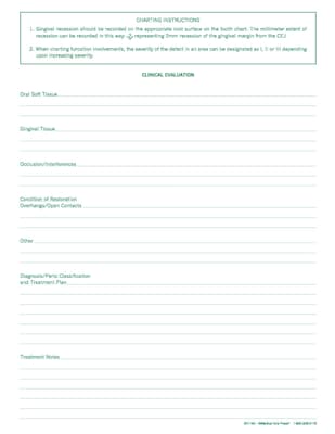 Medical Arts Press®  Dental Periodontal Chart (2114