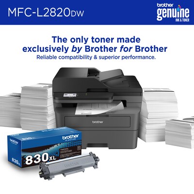 Brother RMFC-L2820DW Refurbished Wireless, Black & White, All-In-One Laser Printer, Refresh Subscription Ready