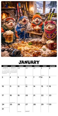 2027 Willow Creek Ferrets Gone Wild   12" x 12" Monthly Wall Calendar (65242)