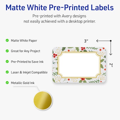 Avery Rectangle Multipurpose Labels, 2 x 3, White, 80/Pack (19479370458)