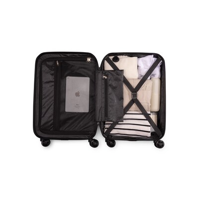 Swiss Mobility DXB Collection 3 Piece Hardside Spinner Luggage Set, Blush Pink (HLG6303SM-BLUSH)