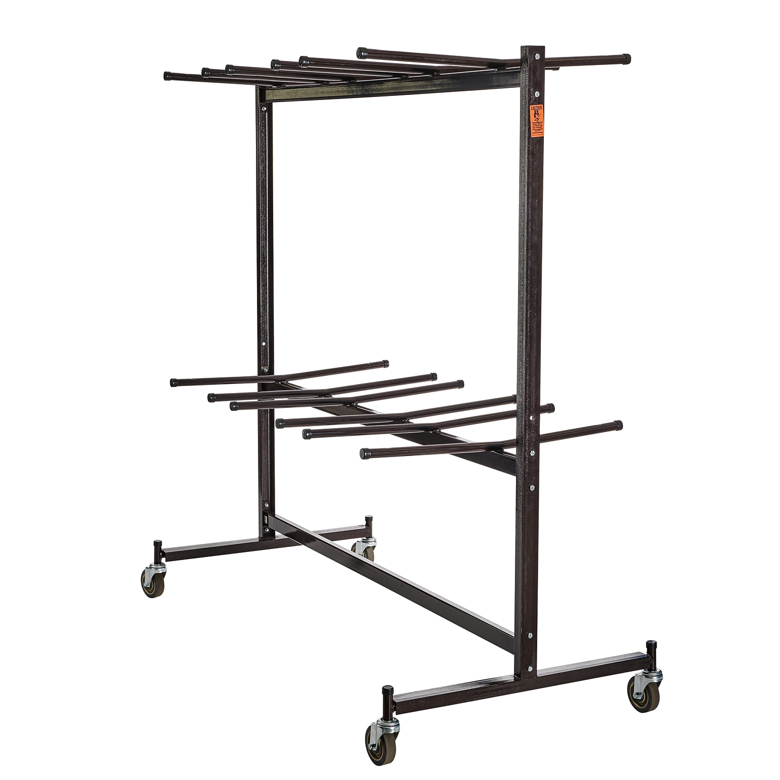 NPS 84 Series Double-Tier Hanging Chair Truck Dolly, Dark Brown (84)