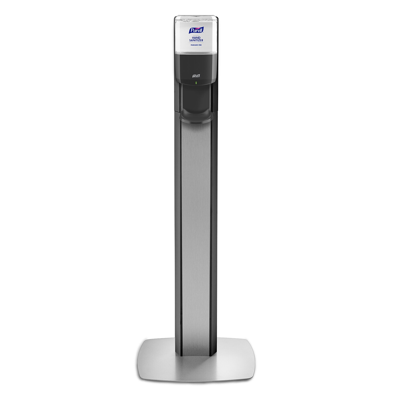 Purell Messenger ES 8 Automatic Floor Stand Hand Sanitizer Dispenser, Silver/Graphite (7318-DS-SLV)