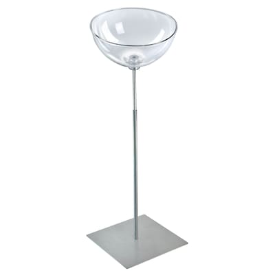 Azar 12 Bowl Floor Display, Silver/Clear (700972)