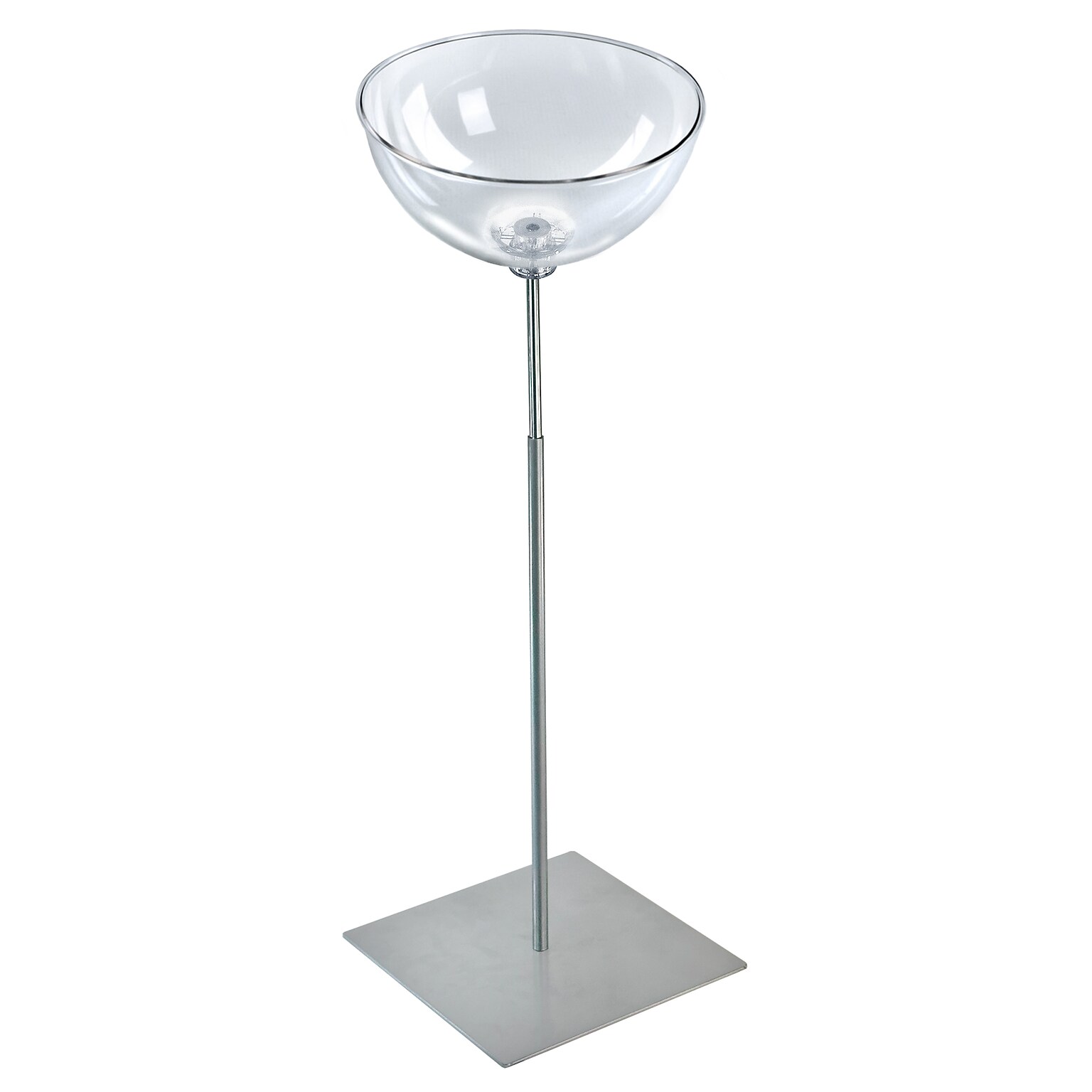 Azar 12 Bowl Floor Display, Silver/Clear (700972)