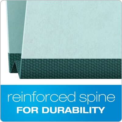 Pendaflex Recycled Heavy Duty Pressboard File Folder, 1/3-Cut Tab, 1" Expansion, Letter Size, Blue, 25/Box (9200T 1/3)