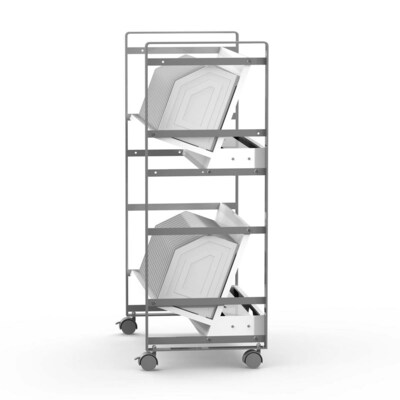 Luxor 32-Unit USB-C Open Charging Cart, White Powder-Coated Steel (CHMC006)