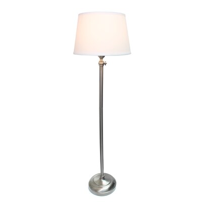 Lalia Home Perennial 58.5"/30" Brushed Nickel Three-Piece Floor/ Table Lamp Set with Tapered Shades (LHS-1005-BN)