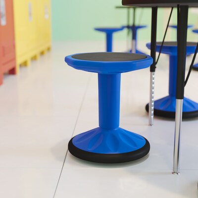 Flash Furniture Lucas Plastic Kids Wobble Stool, Blue (BFT9001F16BL)