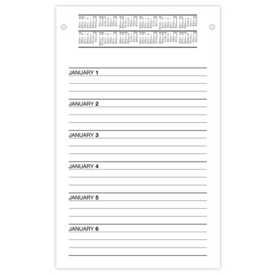 2026 AT-A-GLANCE 8 x 5 Daily Desk Pad Calendar Refill Pages, White/Black (E458-50-26)