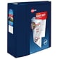 Avery Heavy Duty 5 3-Ring View Binders, One Touch EZD Ring, Navy Blue (79806)