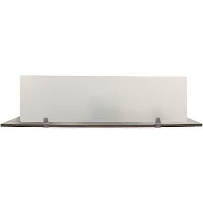 Lorell Relevance Acrylic Clamp Mount Desktop Privacy Panel, 15.7H x 49.2W, Clear (LLR16220)