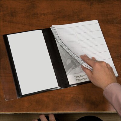 Brownline Pre-Vu Weekly Planner, Transparent Section, English, Black (CB920.BLK) (REDCB920BLK)