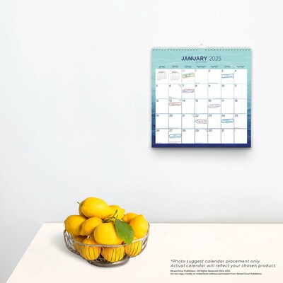 2025 BrownTrout Seaside Currents 12" x 12" Monthly Square Wire-O Wall Calendar (9781975478506)