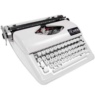 The Oliver Typewriter Company Timeless Manual Typewriter, White (OTTE-1637)