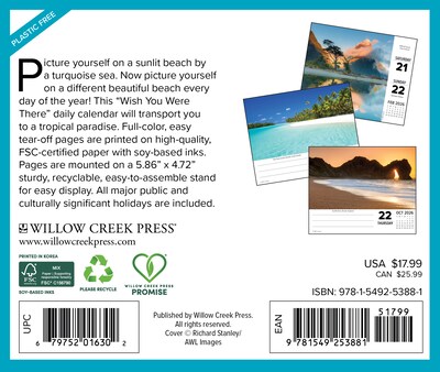 2026 Willow Creek Ah, The Beach! 6.2 x 5.4 Day-to-Day Calendar (53881)
