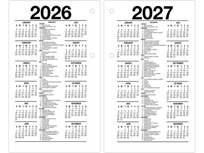 2025 AT-A-GLANCE 6" x 3.5" Daily Calendar Refill Pages, White (E717-50-25)