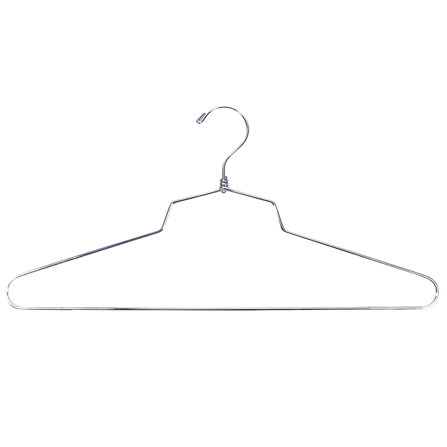 Nahanco 19 Metal Shirt/Dress Hanger, Chrome, 100/Pack (SLD-19)