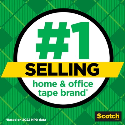 Scotch Magic Invisible Clear Tape With Dispenser, 0.75" x 18 yds., 1" Core, Transparent, 6 Rolls/Pack (6122)