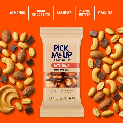 Pick Me Up Provisions™ Mini Gluten Free Peanut Butter Dark Chocolate Nut Bar, 0.7 oz., 20/Box (PM62796)