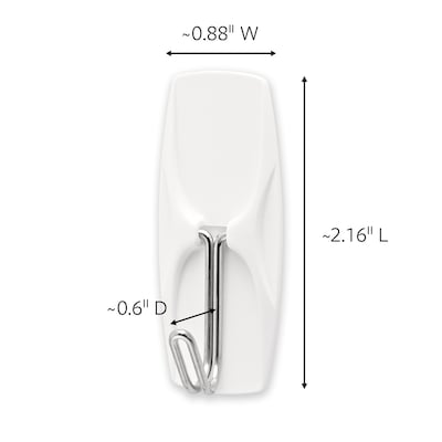 Command Damage Free Medium Utility Hook, 2 lb., White, 7/Pack (17065-VPES)