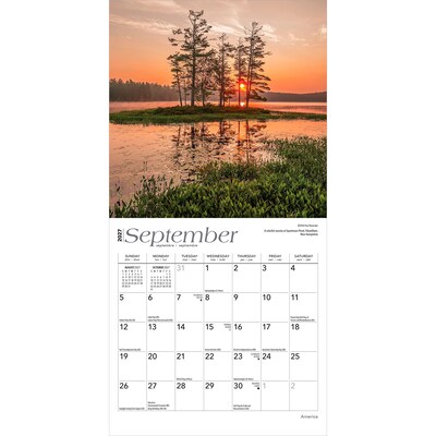 2027 BrownTrout America 7" x 7" Monthly Wall Calendar, Assorted Colors (9798330709526)