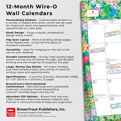 2026 BrownTrout House of Turnowsky 12" x 12" Monthly Wall Calendar (9798330707508)