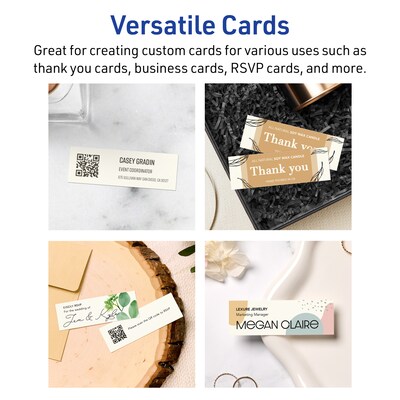 Avery Business Cards, 1" x 3", Matte Ivory, 800/Box (95283)