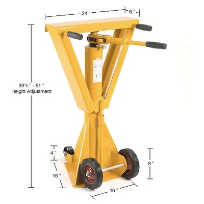 Global Industrial Heavy-Duty Trailer Stabilizing Jack Stand, 100,000 Lb. Static Capacity (500106)