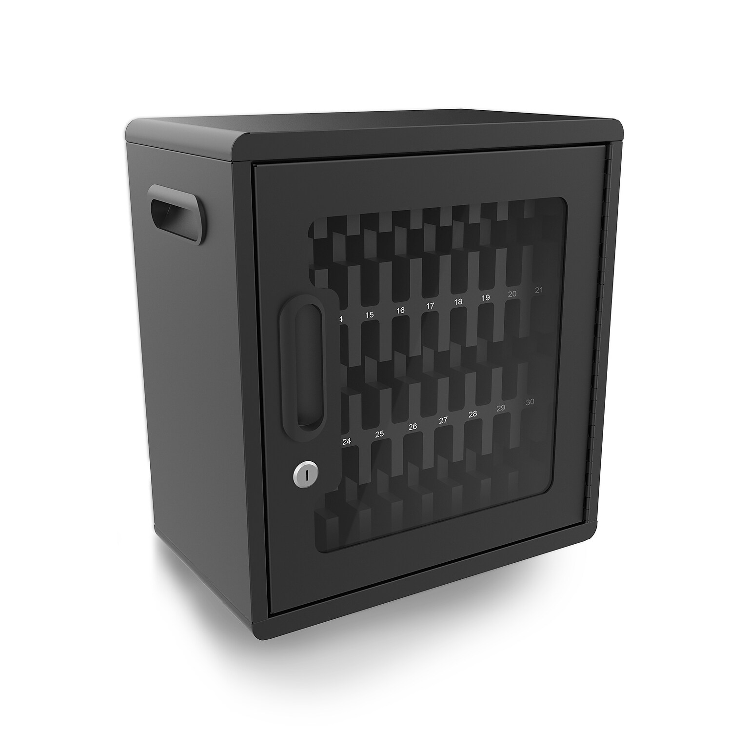 Luxor CellGuard Lockable 32-Unit Cell Phone Cabinet with Wall Mounting Kit, Black Powder Coated Steel (CHZZ002)