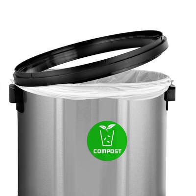 Alpine Industries 17 Gallon Indoor Compost Bin, Stainless Steel (470-65L-1-CO)
