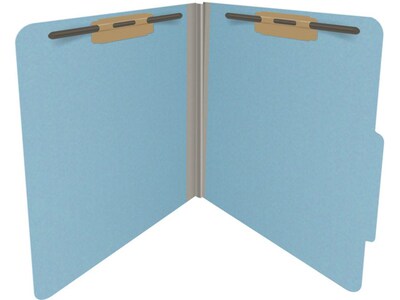 Medical Arts Press Pressboard Classification Folder, 2" Expansion, Letter Size, Blue, 25/Box (DV-T42-02-3BLU)