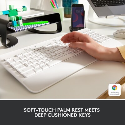 Logitech Signature K650 Wireless Keyboard with Wrist Rest, Off-White (920-010962)