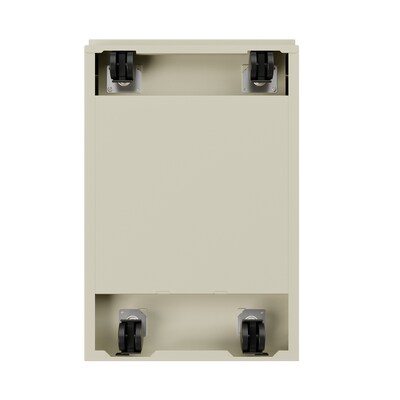 Hirsh 20" Mobile Pedestal File Cabinet, 3 Drawer Box-File, Letter Width, Putty (18574)
