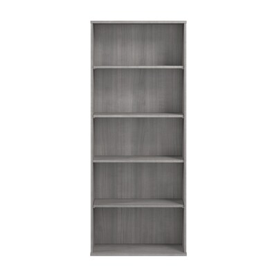 Bush Business Furniture Hustle Tall 5 Shelf Bookcase, Platinum Gray (HUB230PG)