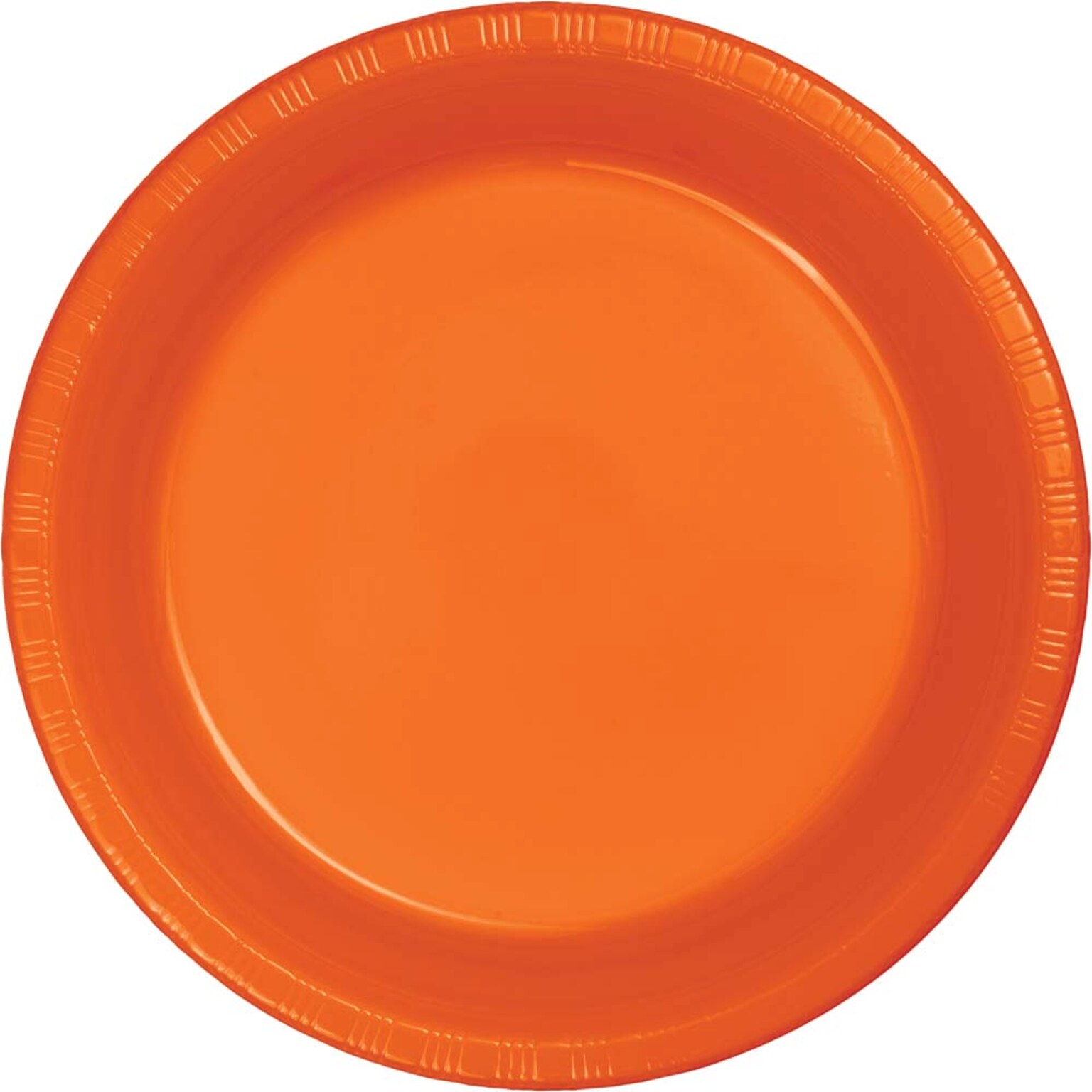 Creative Converting Touch of Color Plastic Banquet Plates, Sunkissed Orange, 240/Carton (28191031)