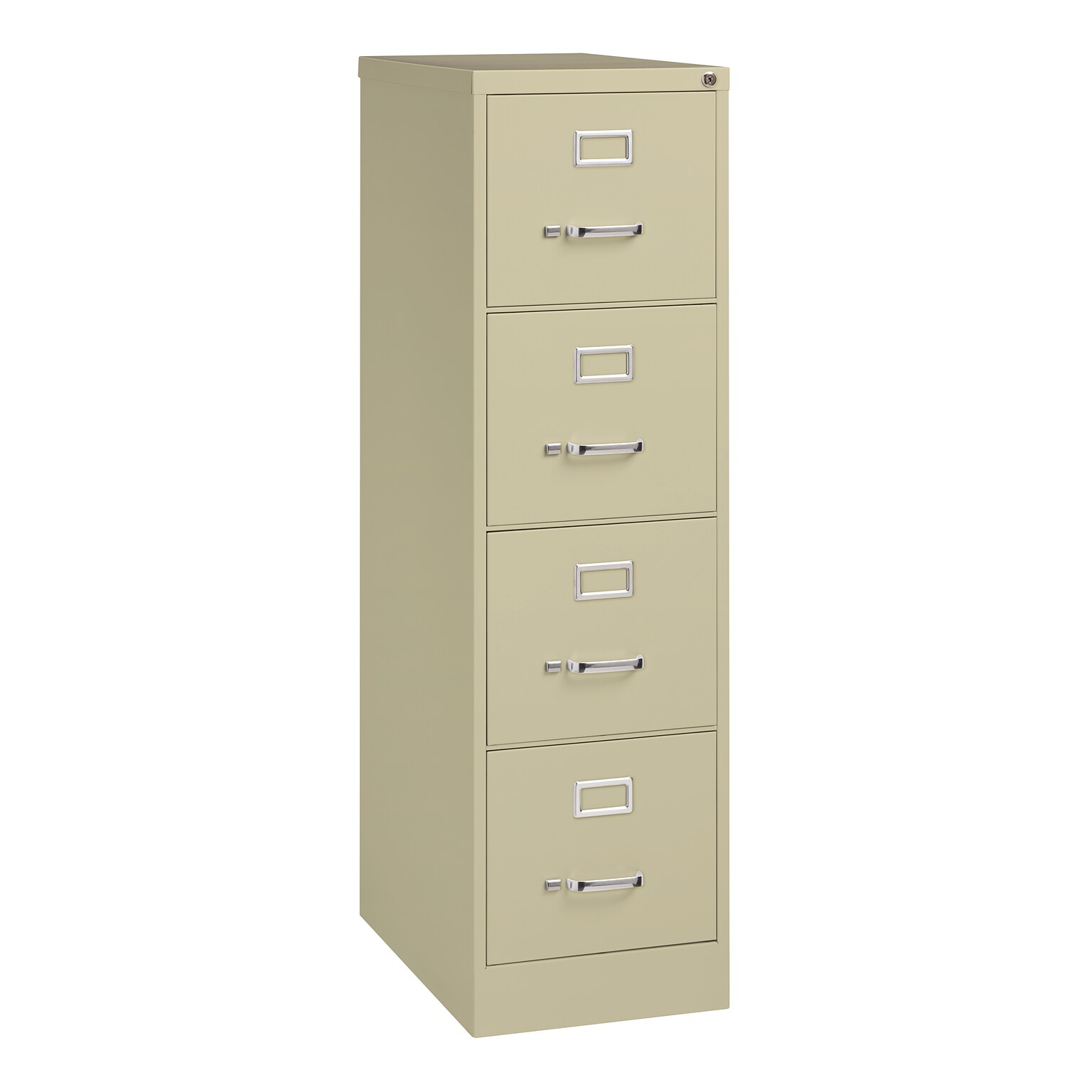 Hirsh Commercial 4-Drawer Vertical File Cabinet, Letter Size, Lockable, 52H x 15W x 25D, Putty (14115)