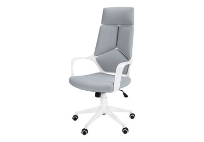 Monarch Specialties Inc. Fabric Executive Chair, Grey/White (I 7270)