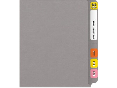 Medical Arts Press Reinforced End Tab File Folder, Straight Cut, Letter-Size, Gray, 50/Box (S-01601-GRY)