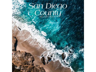 2024 BrownTrout San Diego County 12 x 12 Monthly Wall Calendar (9781975467289)