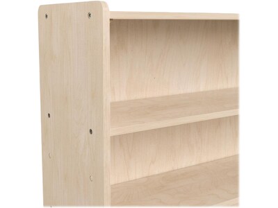 Flash Furniture Bright Beginnings 3-Section Open Storage Unit, 31.5"H x 47.25"W x 12"D, Brown (MK-ME088029-GG)