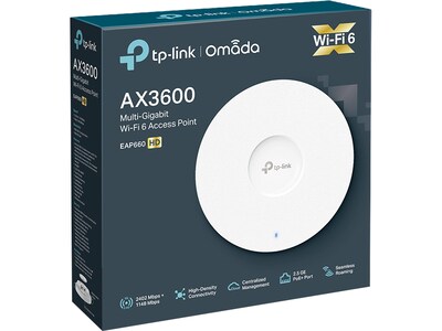 TP-LINK AX3600 AX & AC3550 Dual Band WiFi 6 Access Point, White (EAP660HD)