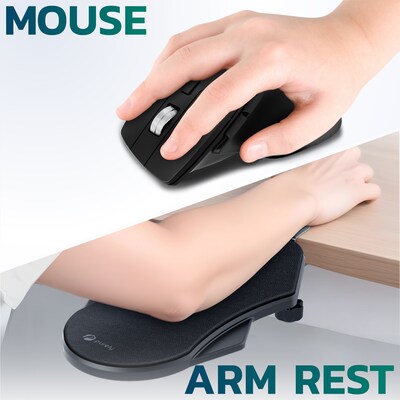 Purely E5720 Ergonomic Arm Rest and Wireless Computer Mouse Bundle, Black (PMPE5720BD1)