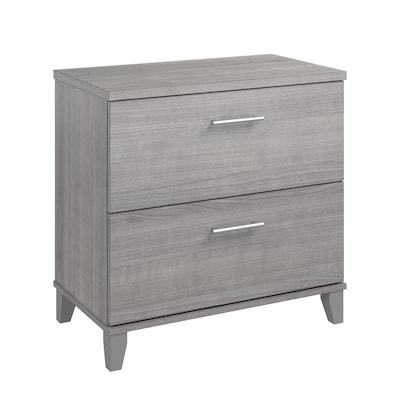 Bush Furniture Somerset 2-Drawer Lateral File Cabinet, Letter/Legal, Platinum Gray, 30" (WC81280)