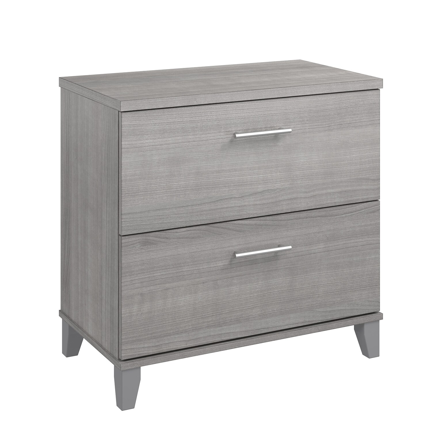 Bush Furniture Somerset 2-Drawer Lateral File Cabinet, Letter/Legal, Platinum Gray, 30 (WC81280)
