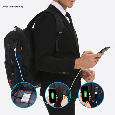 SaharaCase All-in-One Laptop Backpack, Large, Black/Blue (LT00087)