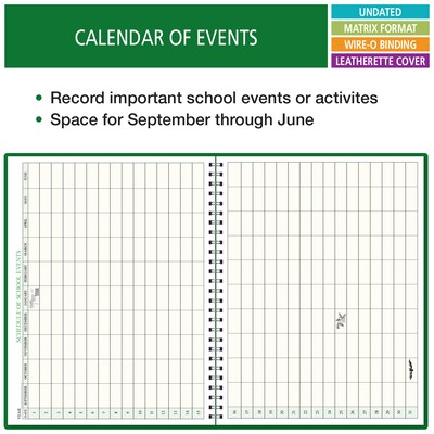ELAN Undated Combination Plan and Record Book, 8.5" x 11", 30/Pack (PR7-10-CP)